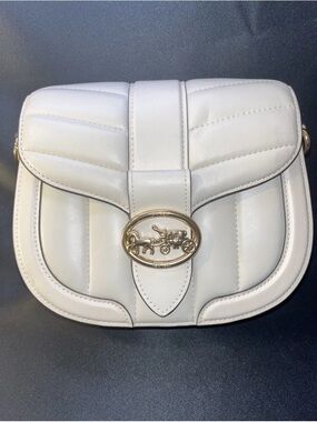 Coach Georgie Saddle Bag Puffy Quilting Horse Carriage